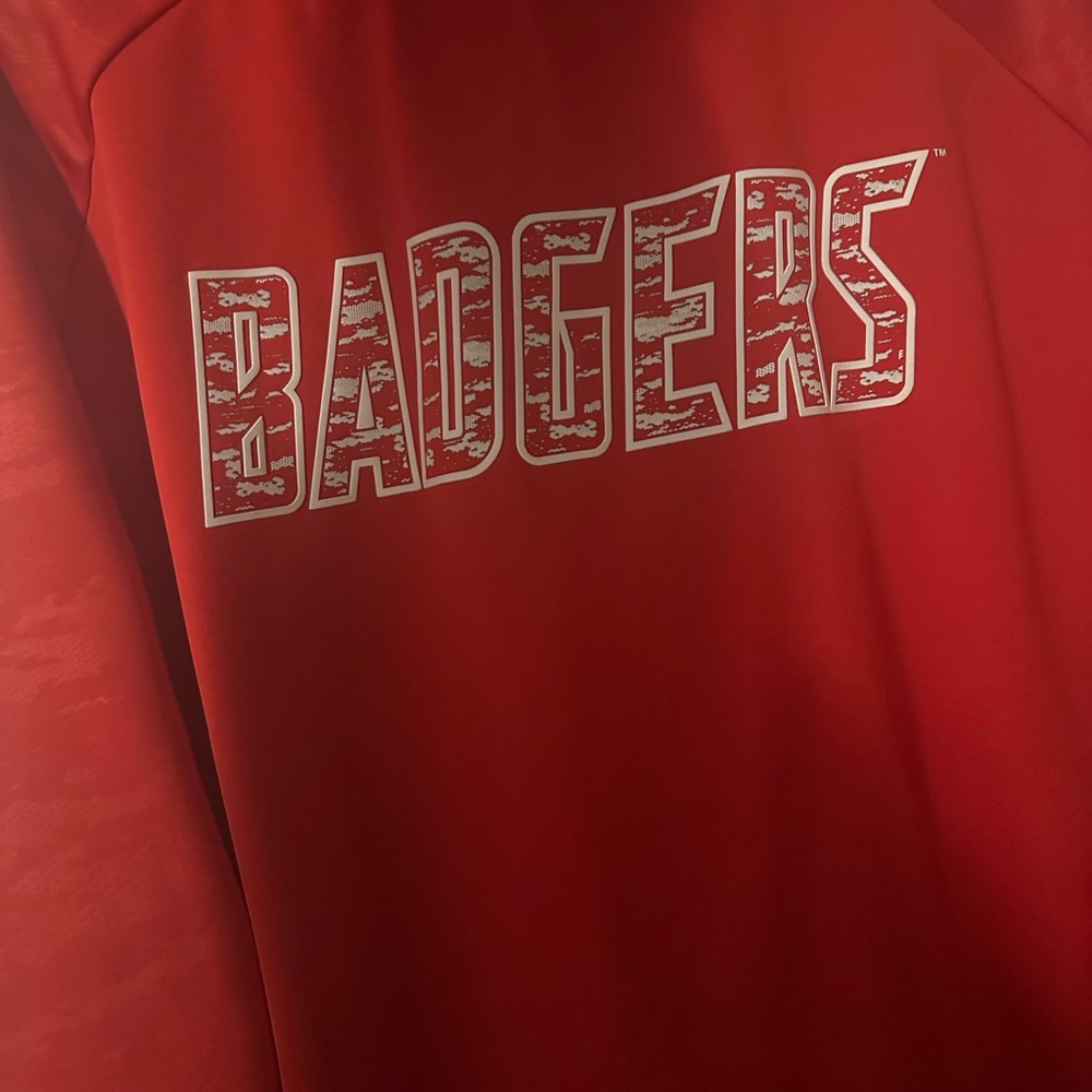 Red Wisconsin Badgers Zip-Up Hoodie - Picture 3 of 5